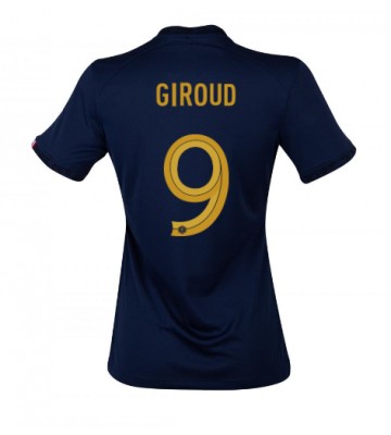 Frankrig Olivier Giroud #9 Replika Hjemmebanetrøje Dame VM 2022 Kortærmet